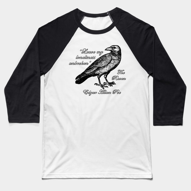 Edgar Allan Poe - The Raven Baseball T-Shirt by valentinahramov